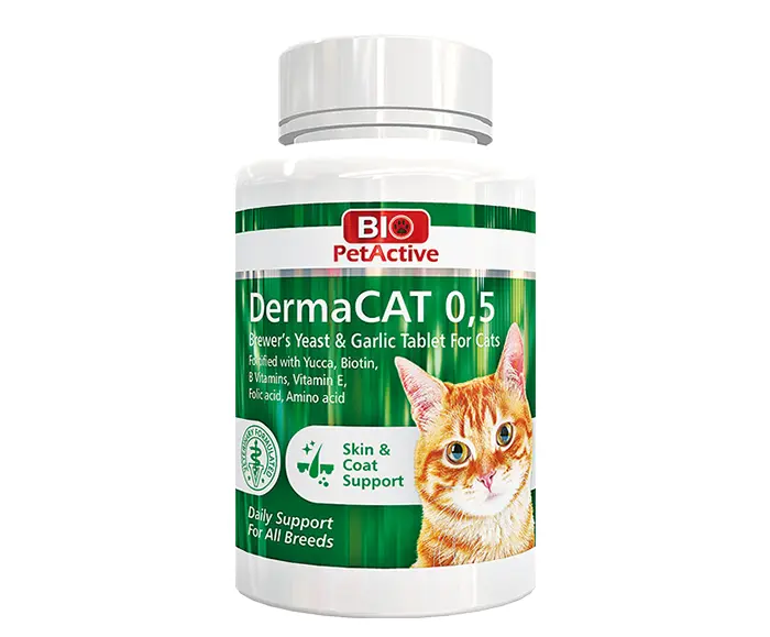 23a52e0a3d3cdde47deaeb08d3513a40.webp Complément alimentaire pour la peau et poils des chats - Bio PetActive