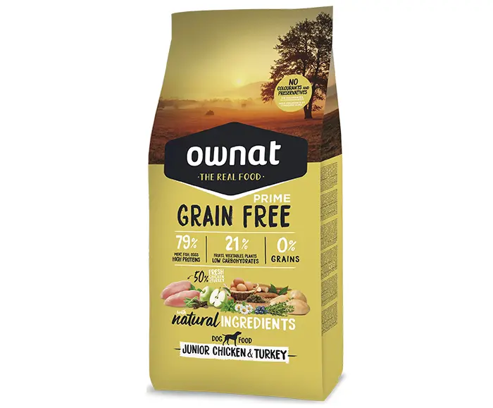 2f62551e850079af6fb2e3fb629716b8.webp Croquette Ownat grain free pour chien junior 3kg