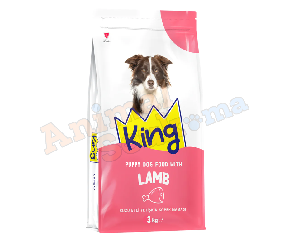 watermark animalsouk.jjma-Récupéré Croquette king Lider pour chiots (puppy) à l'agneau 3kg